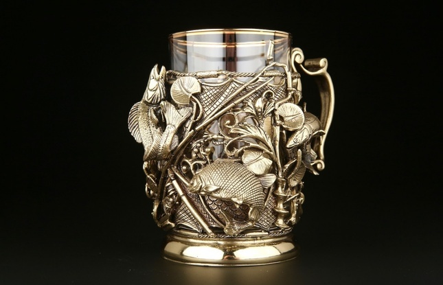 Набор подстаканников «Рыбалка Трофейный» 2 шт  в подарочном футляре  250 мл - фото №3