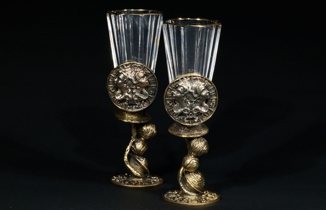 Набор лафитников для водки Знаки зодиака «Близнецы» 50 мл - фото №1