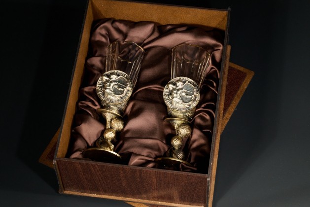 Набор лафитников для водки Знаки зодиака «Стрелец» 2 шт  в подарочной коробке