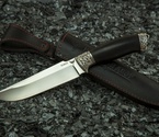 Нож «Скорпион 2» (elmax, мореный граб, литье мельхиор 1) - фото №1