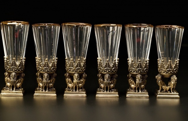 Набор лафитников «Имперский» (6 шт.) в подарочном футляре с художественным оформлением 50 мл - фото №3