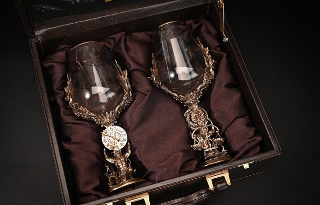 Бокал для вина "Гороскоп Весы"  2 шт.  в подарочном футляре с художественным оформлением  430 мл - фото №2