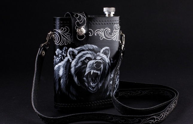 Фляжка 700 мл.  с ремнем - фото №4