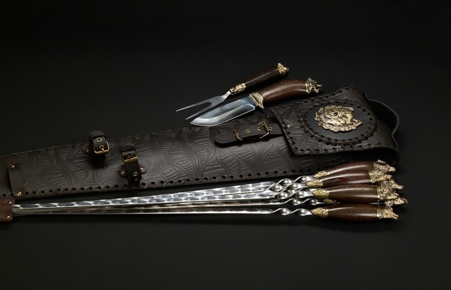 Набор шампуров в чехле "Кочевник 10 Звери большие" - фото №4