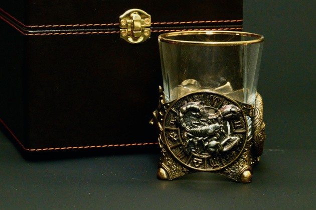 Стакан для виски Зодиак "Скорпион"  1 шт.  в подарочном кейсе с художественным оформлением 310 мл