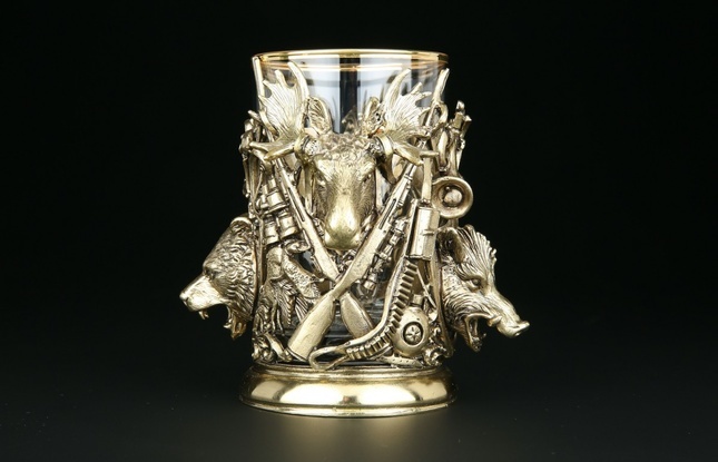 Набор подстаканников "Трофейный" 2шт в подарочном футляре 250 мл - фото №6