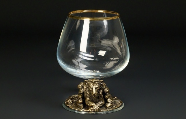 Бокал для коньяка   "Лев VIP " эконом  6 шт. в подарочном футляре с художественным оформлением  430 мл - фото №6