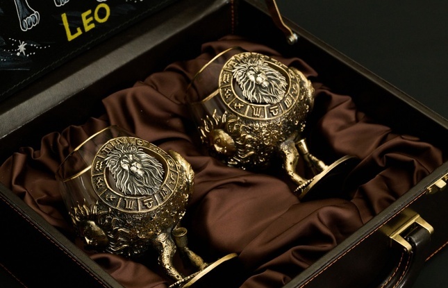 Бокал для коньяка Зодиак "Лев"  2 шт.  в подарочном футляре с художественным оформлением  430 мл - фото №3