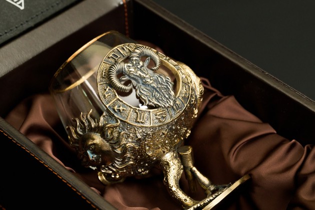 Бокал для коньяка Зодиак «Овен» в подарочном футляре