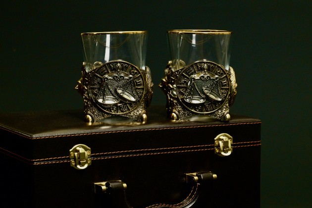 Стакан для виски Зодиак "Весы"  2 шт.  в подарочном кейсе с художественным оформлением 310 мл