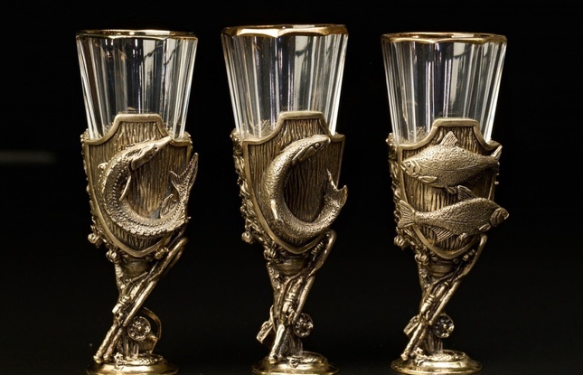 Набор лафитников «Рыбалка Трофеи"  (6 шт.) в подарочном футляре с художественным оформлением 50 мл - фото №9