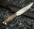 Нож «Хищник» (ELMAX, стабилизированная карельская береза, мельхиор)