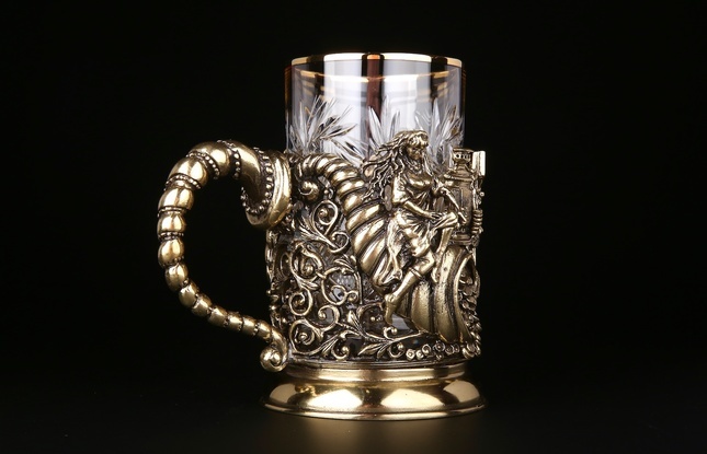 Набор подстаканников "Рог изобилия" 4 шт в подарочном кейсе  250 мл - фото №1